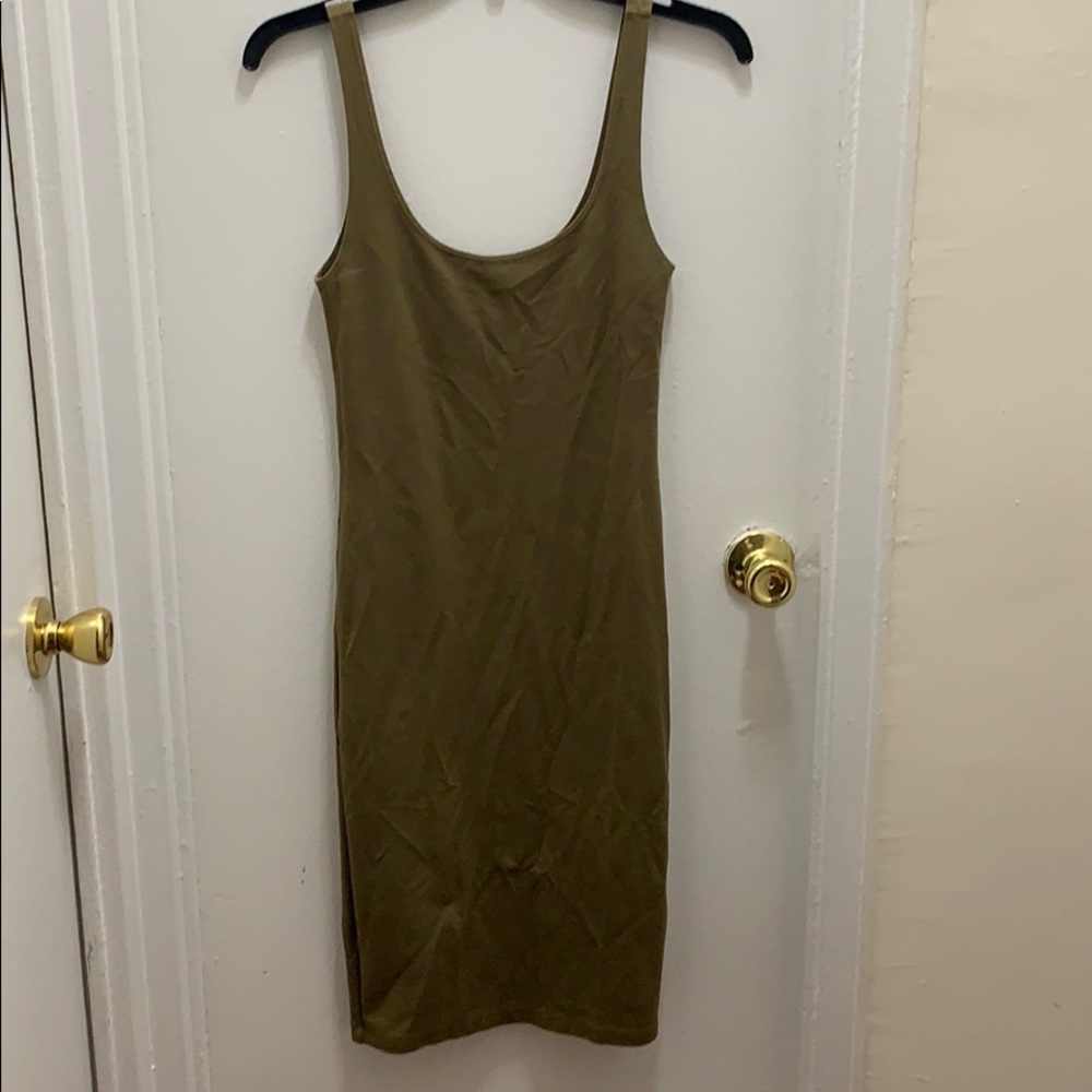 Army green bodycon